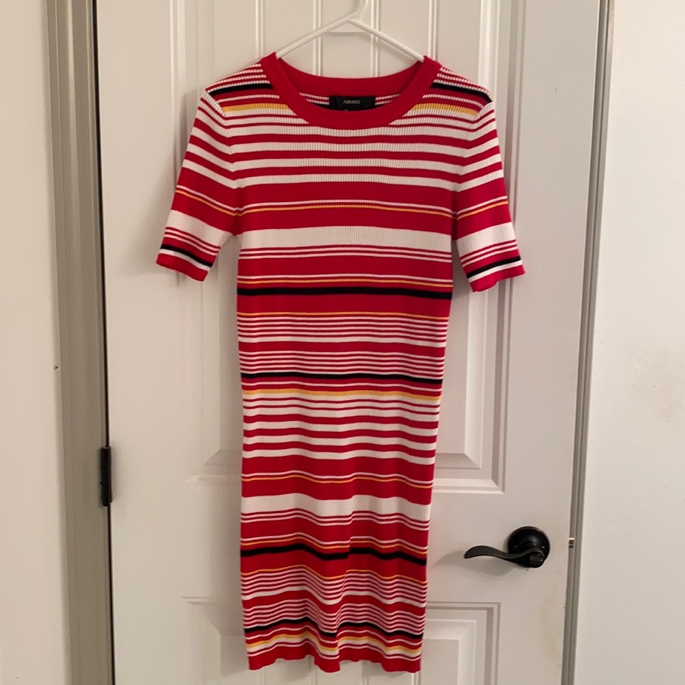 Fitted sweater dress